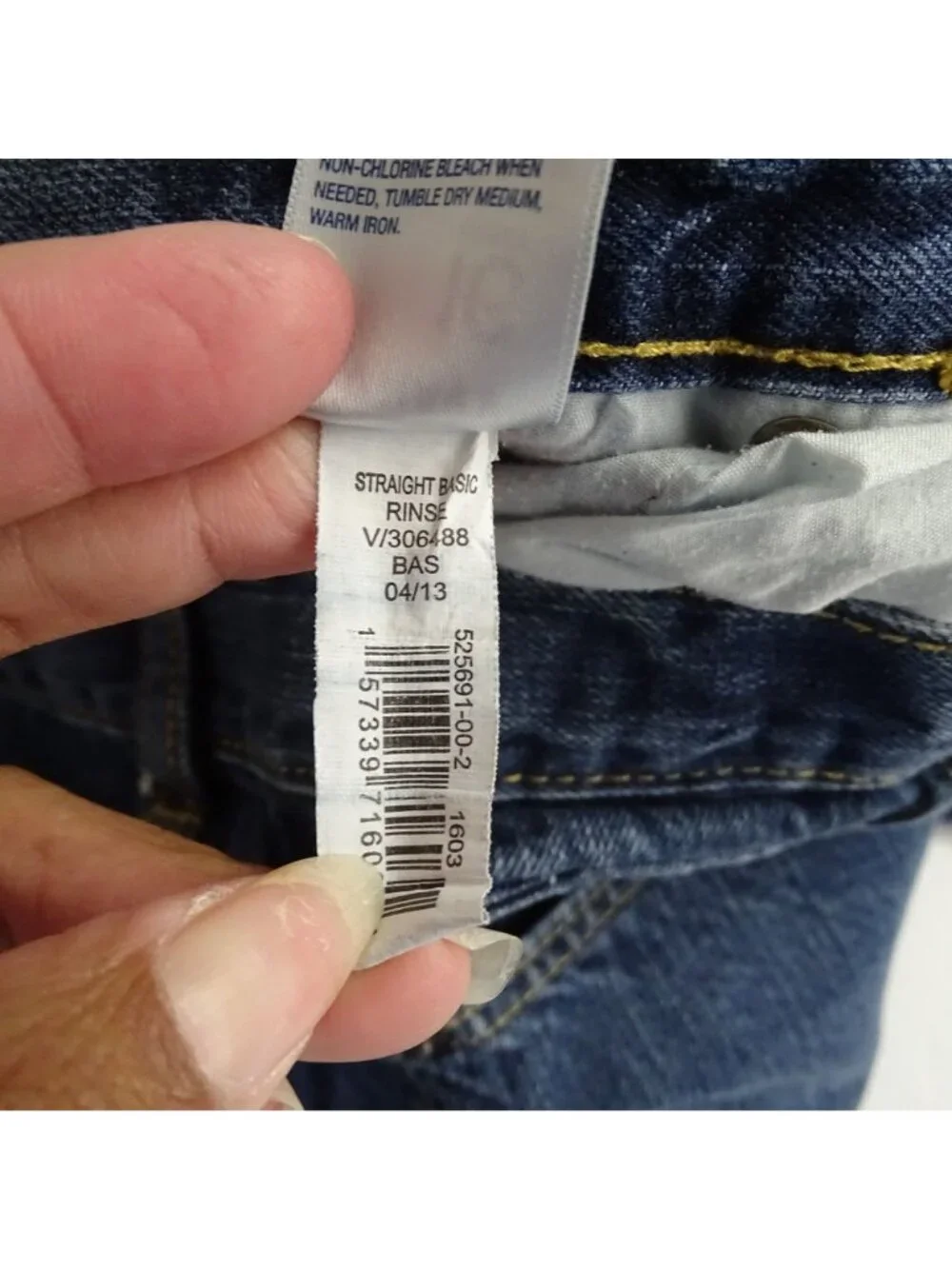 Old Navy Blue Denim Straight Leg Jeans Boys Size 16 Husky Cotton Casual School